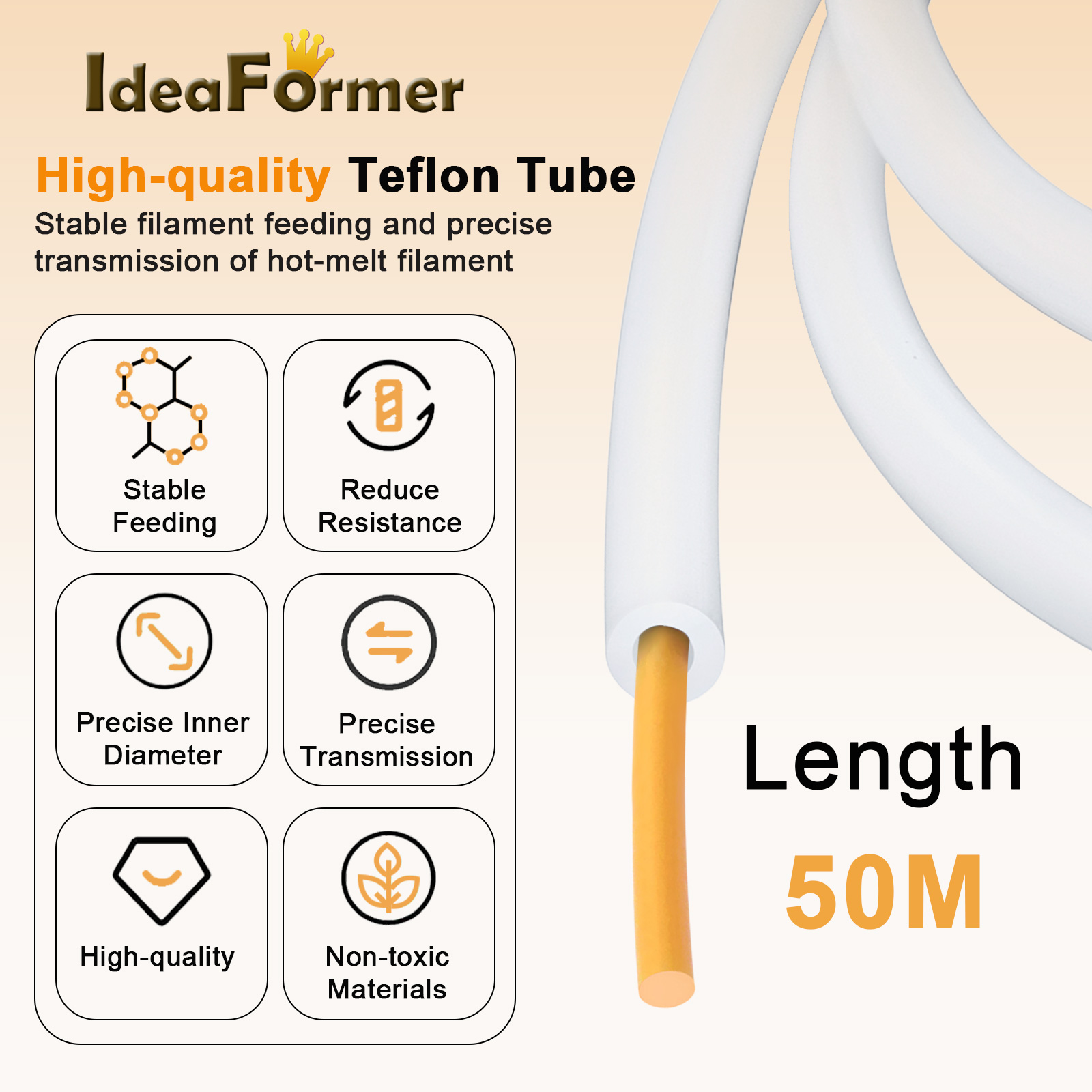 2.5mm OD 4mm Bambu Lab PTFE Tu - огляд і ціна Ptfe Tape Thread