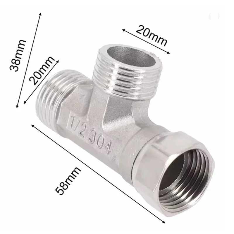 Stainless Steel T Adapter G1/  - огляд і ціна Shower Valve Cartridge